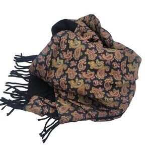 Vtg Chatworth Tie Rack Men's Wool/Silk Paisley print Opera scarf